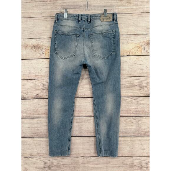 Diesel Eazee Relaxed Boyfriend Low Waist Jeans Womens 27x32 Blue Light Wash - Picture 2 of 12